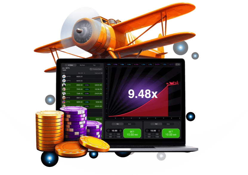 Aviator airplane illustration representing 3333bet crash rounds and rising multipliers